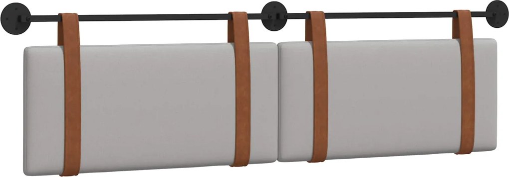 vidaXL Cap de pat suspendat Simplu Gri nori 190 x 55 x 5 cm PU antic