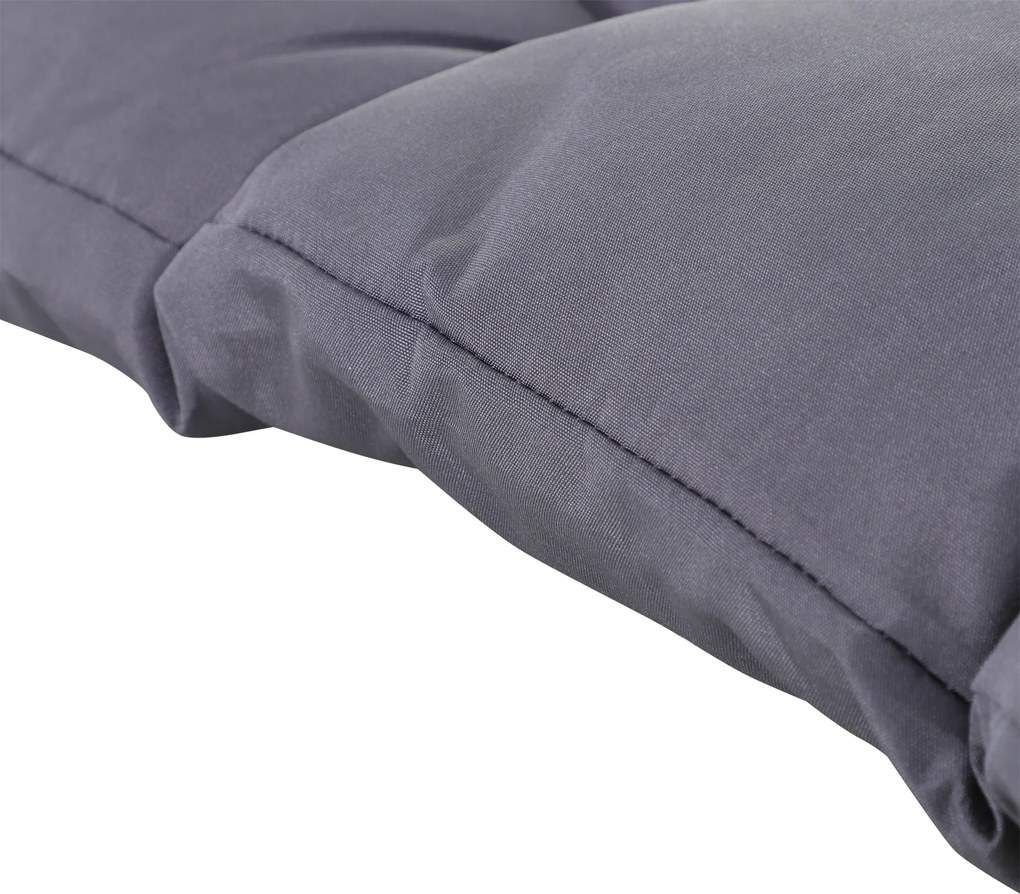 Outsunny Pernuță pentru Bancă de Grădină sau Leagăn de Grădină 132x110x10 cm cu 6 Curele de Fixare Gri Închis | Aosom Romania