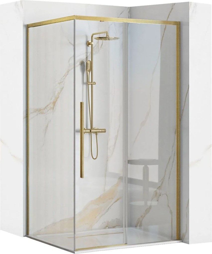 Cabina de dus SOLAR GOLD Brush 90x90 cm