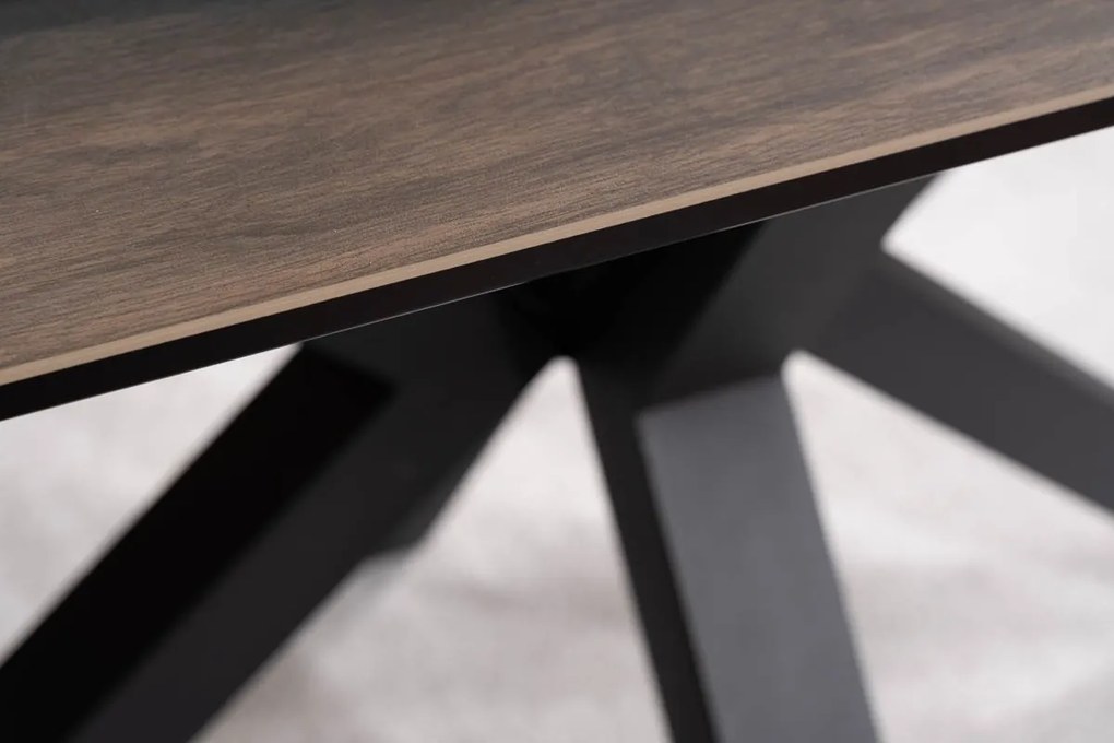 Masa extensibila Columbus Ceramic maro LEGNO/negru L160-240 cm
