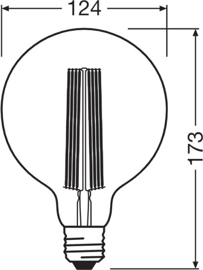 Bec LED dimabil VINTAGE FILAMENT E27/5,8W/230V 2200K - Osram