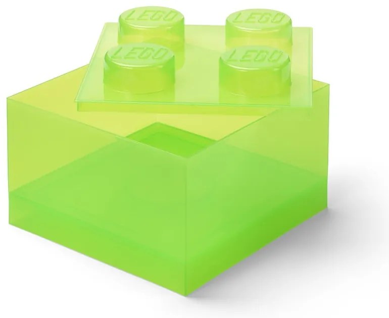 Cutie de depozitare pentru copii verde din plastic 25x25x18 cm – LEGO®