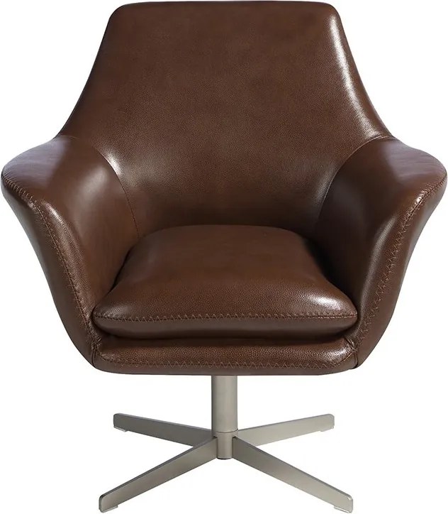 Fotoliu pivotant tapitat cu piele George