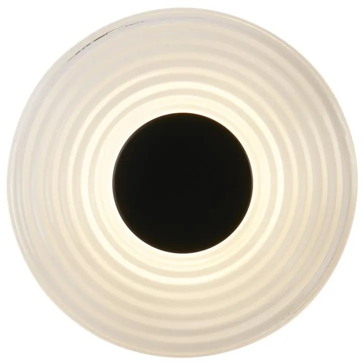 Aplica LED metal negru mat sticla clara Cleo