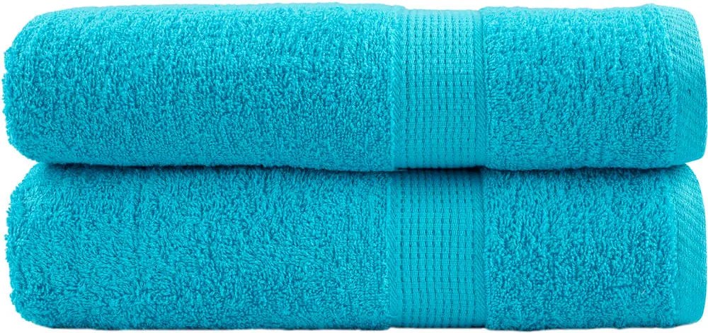 vidaXL Prosoape de mâini premium SOLUND 2 buc. turcoaz 50x100cm 600gsm