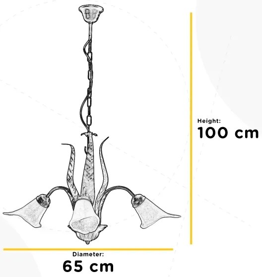 Lustră pe lanț ONLI ALGA 3xE14/6W/230V bronz