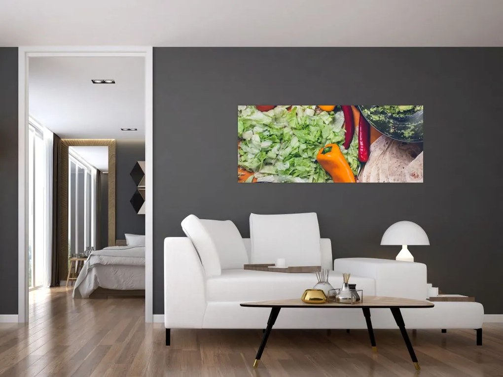 Tablou cu legume (120x50 cm)