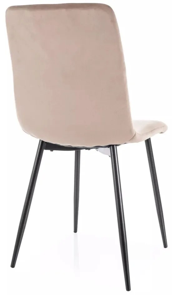 Scaun Daren velvet bej inchis/negru Blu40