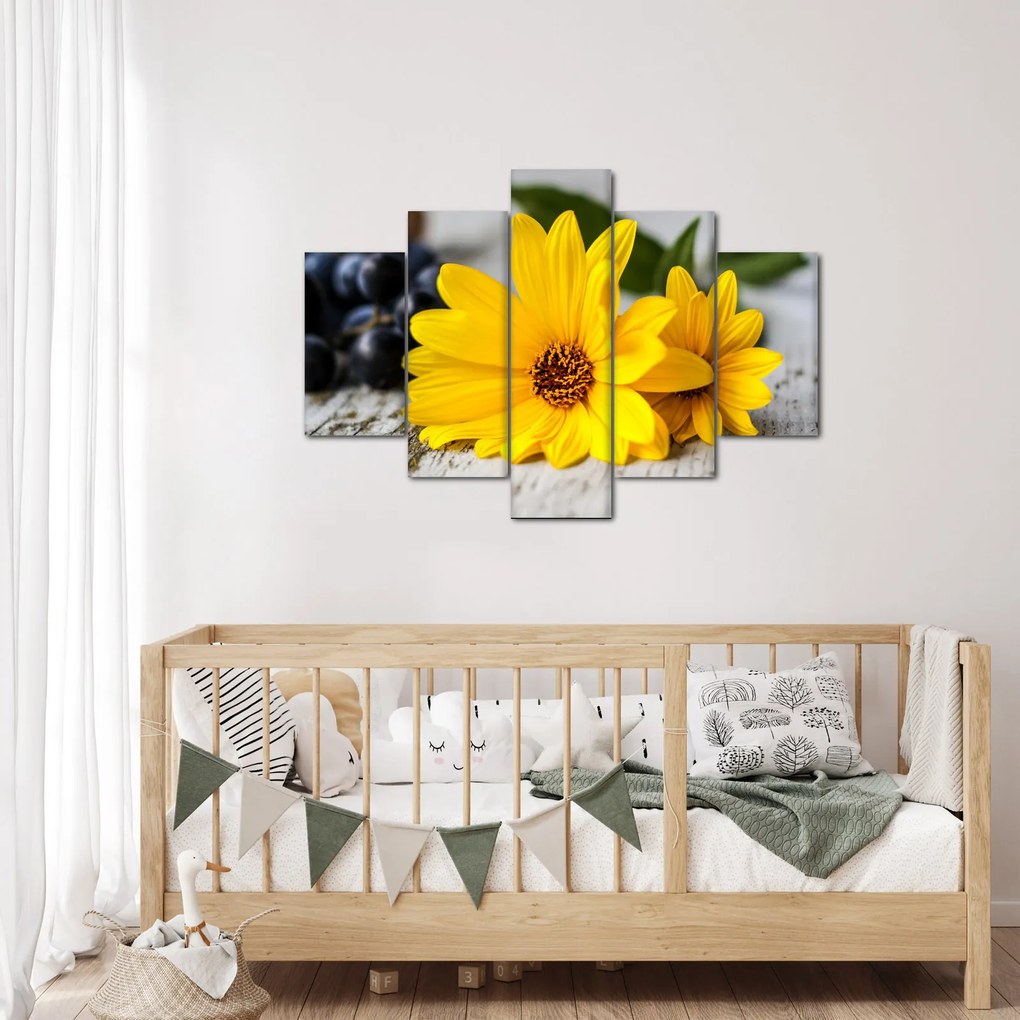 Tablou cu flori galbene (150x105 cm)