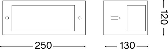 Ideal Lux - Aplică de exterior REX 1xE27/60W/230V IP44 maro