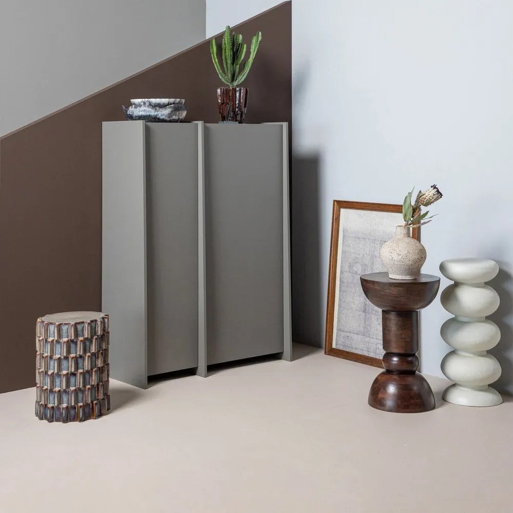 Măsuță auxiliară rotundă din ceramică ø 35 cm Axu – WOOOD