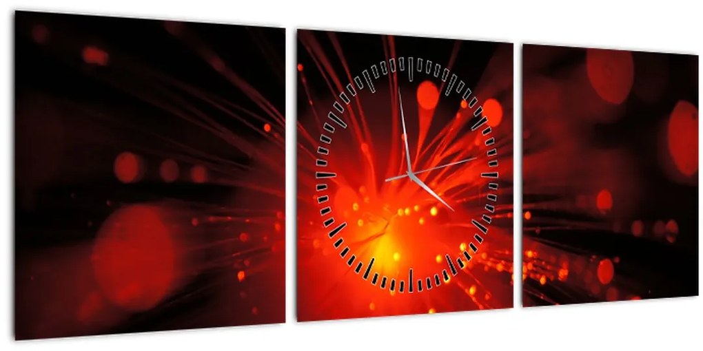Tablou cu abstacție sclipire (cu ceas) (90x30 cm)