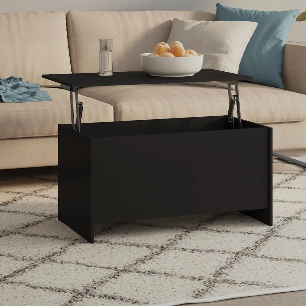 vidaXL Măsuță de cafea, negru, 102x55,5x52,5 cm, lemn prelucrat