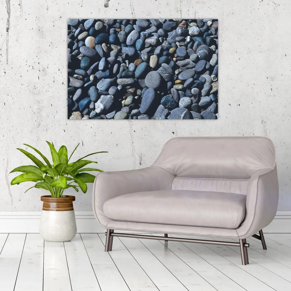 Tabloul cu pietre pe plajă (90x60 cm)