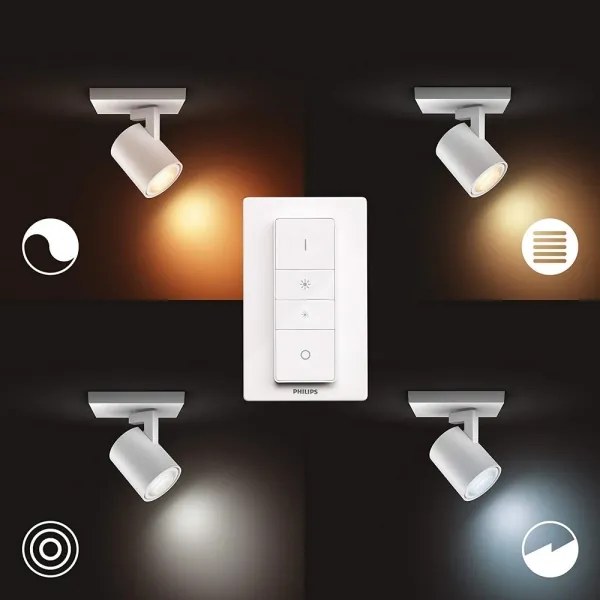 Spot LED dimabil Philips Hue RUNNER 1xGU10/4,2W/230V alb + telecomandă