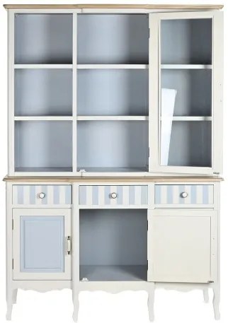 Vitrina, bleu, din lemn de paulownia, Charme