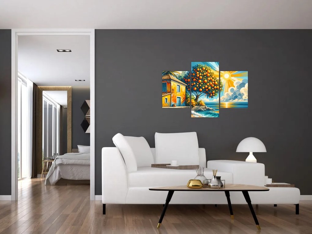 Tablou - Casă cu portocale I. (90x60 cm)