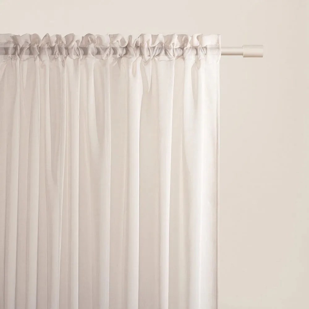 Perdea bej clasic Novelia cu bandă de atârnat 250 x 250 cm
