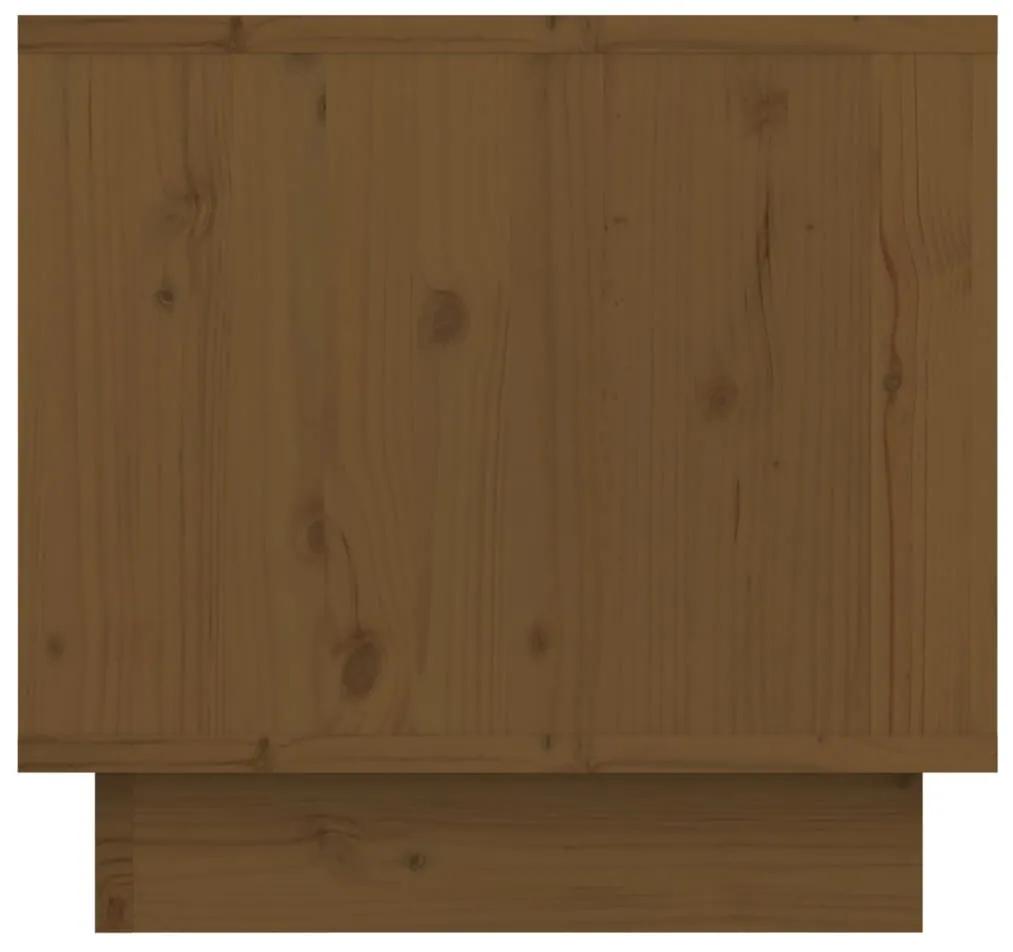 Noptiere, 2 buc., maro miere, 35x34x32 cm, lemn masiv de pin 2, maro miere