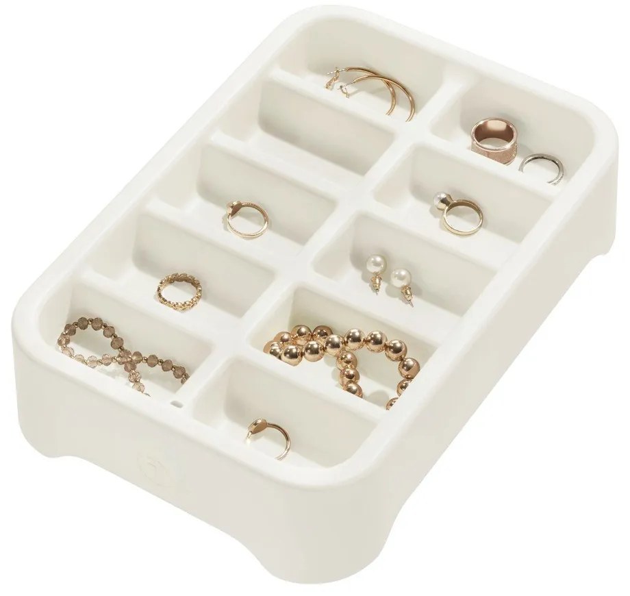 Organizator bijuterii iDesign, alb