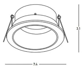 Spot incastrabil GU10 Iria D-7,4cm