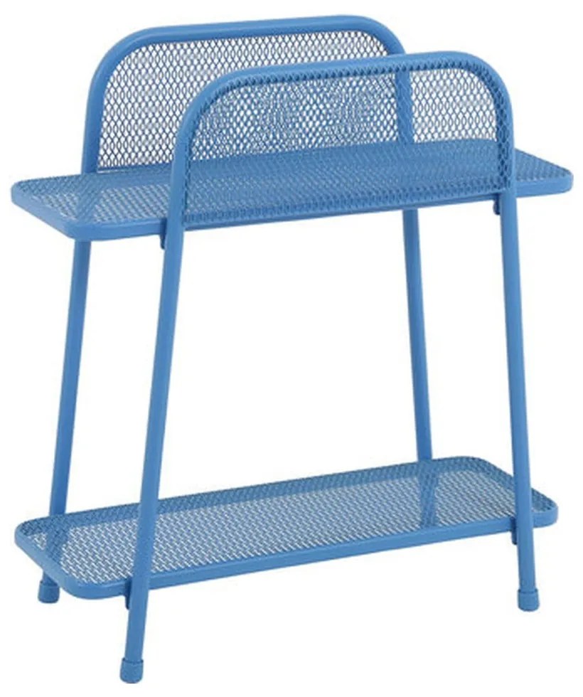 Masă auxiliară metalică pentru balcon ADDU MWH, înălțime 70 cm, albastru