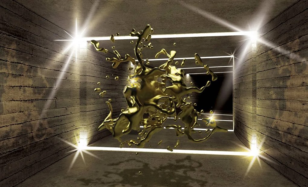 Fototapet - Explozie de culoare în 3D tunel (152,5x104 cm)