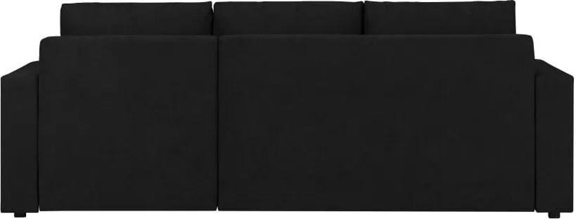 Colțar extensibil cu spațiu pentru depozitare Melart Louise, negru