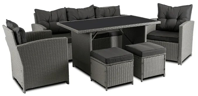 JAKS Mobilier ratan gri Colorado