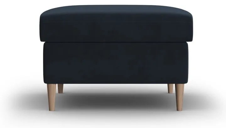 Taburet albastru închis cu tapițerie din catifea Kyoto – Cosmopolitan Design
