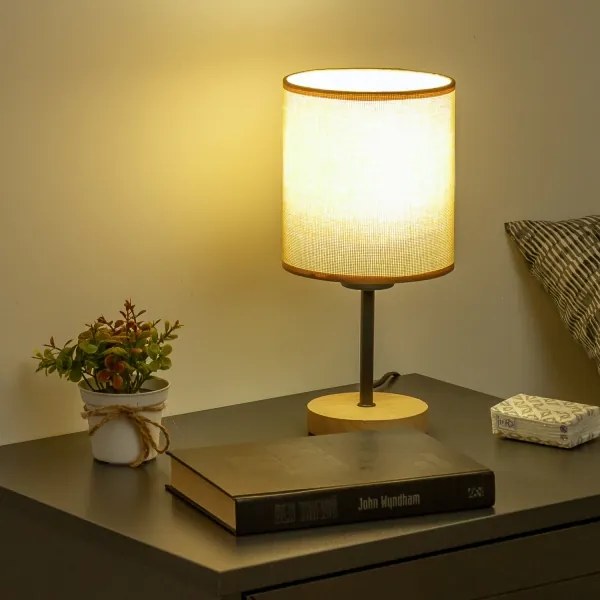 Lampă de masă Brilagi NUBILA WOOD 1xE27/25W/230V stejar/maro deschis