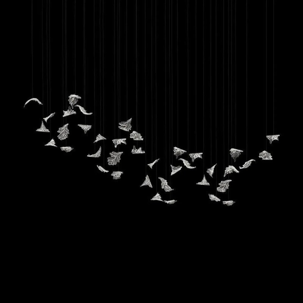 Element decorativ suspendat design frunze care cad din tavan QUERCUS