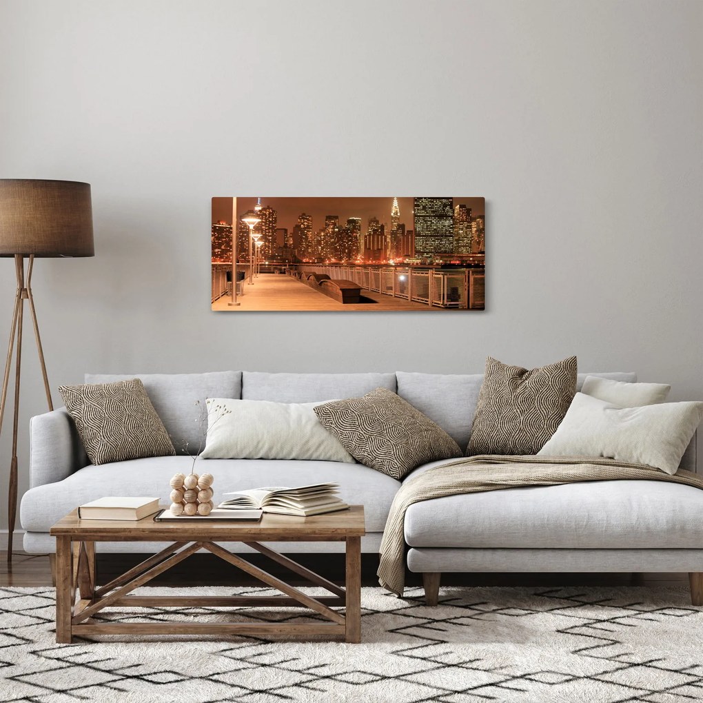 Tablou - Noaptea orașului (120x50 cm)
