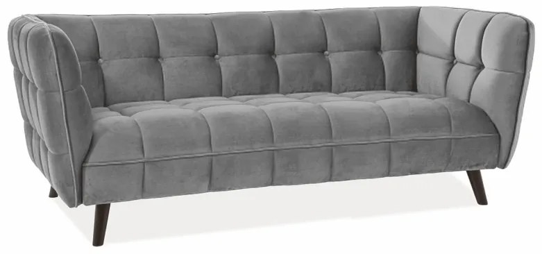Canapea Castello 3 velvet gri/wenge Blu14