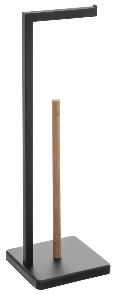 Suport pentru hartie igienica cu dozator Culoare negru, NATUREO