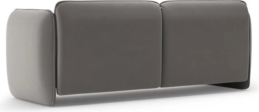 Canapea gri închis cu tapițerie din catifea 204 cm Georgia – Micadoni