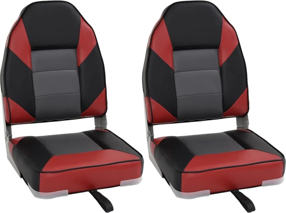 vidaXL Scaune pliabile pentru barcă 2 buc. cu spătar înalt 39x43x58 cm