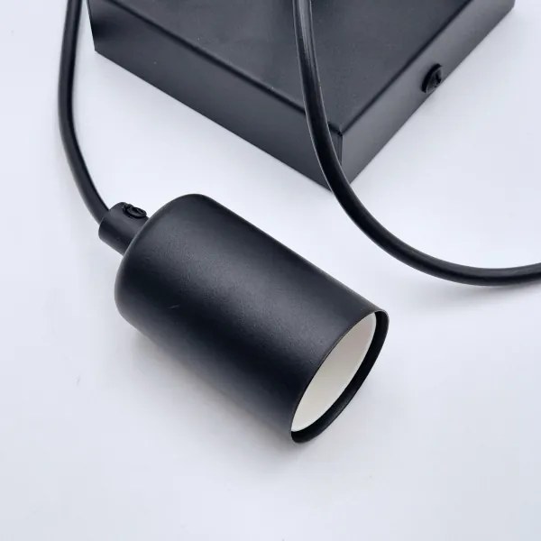 Lustră pe cablu ASTRID 1xE27/60W/230V negru mat