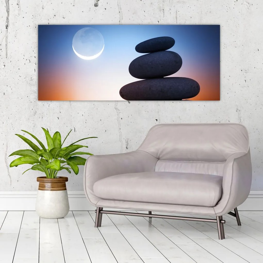 Tablou cu pietre suprapuse (120x50 cm)