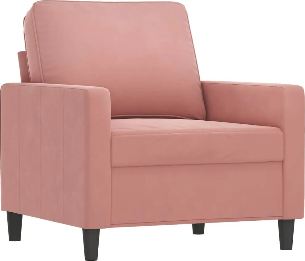 vidaXL Canapea de o persoană, Roz, 60 cm, catifea