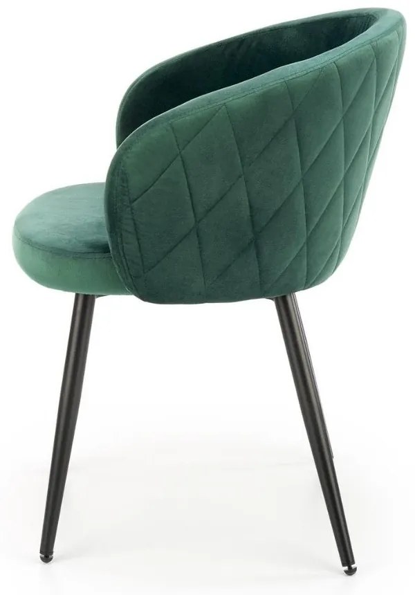 Scaun de bucaterie Meta, verde/negru