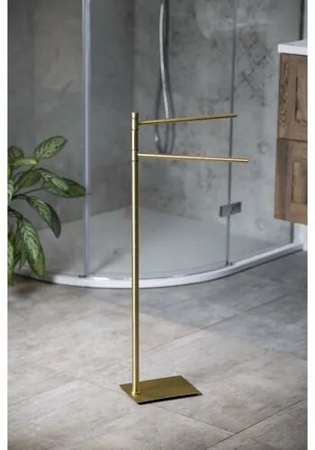 GEDY TR3188 Trilly suport cu suport pentruprosoape, pătrat, auriu mat