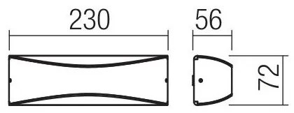 Redo 90126 - Aplică LED de perete pentru exterior AXEL, 7W, 230V, 3000K, IP65, antracit