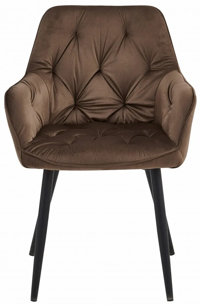 Scaun de masa JORK VELVET, maro