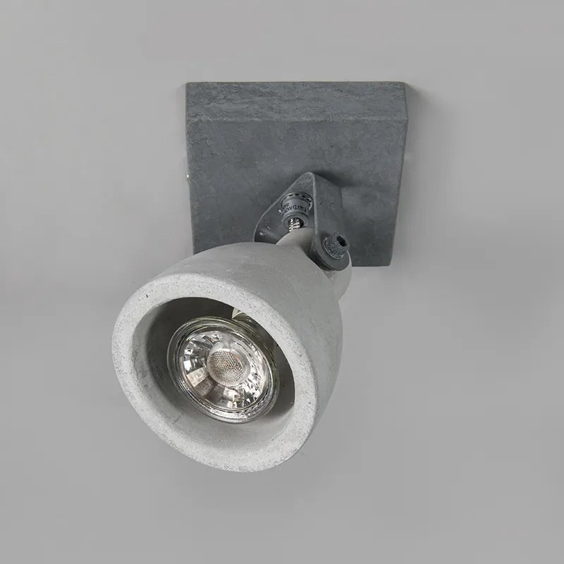 Spotlight industrial gri beton cu 1 lumină - Creto