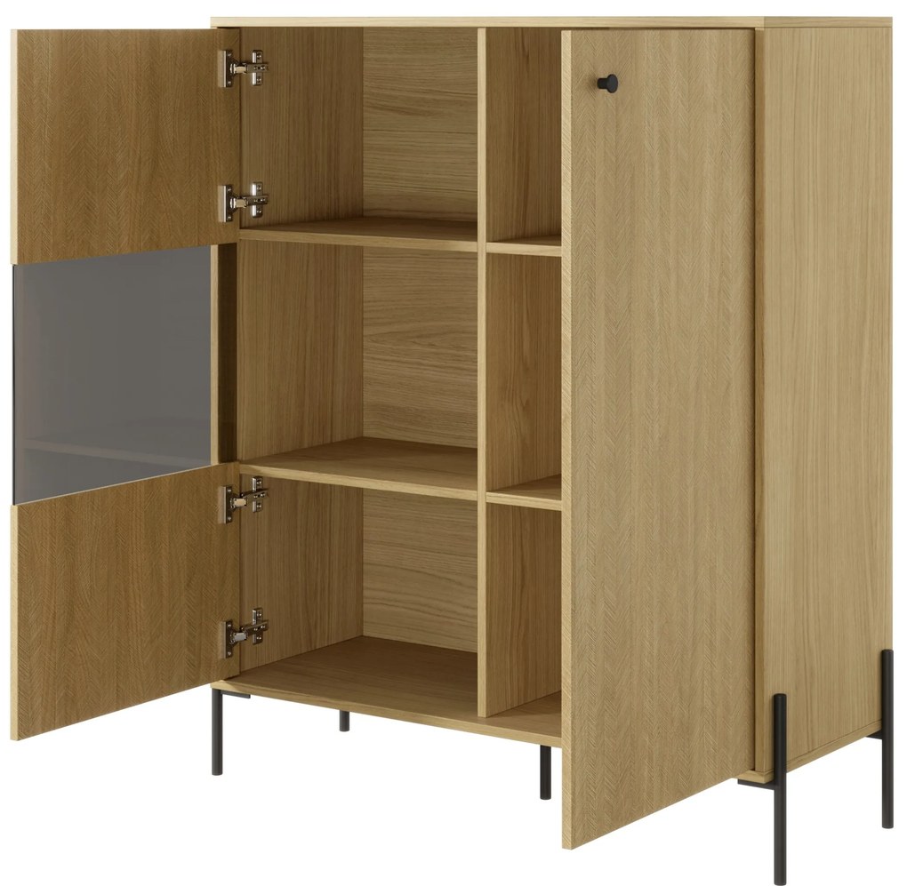 Vitrină Scandia (Stejar scandi + moblid scandi). 1071385