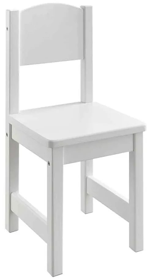 SCAUN COPII NINO, 28X28X32/60 CM, ALB, LEMN DE PIN