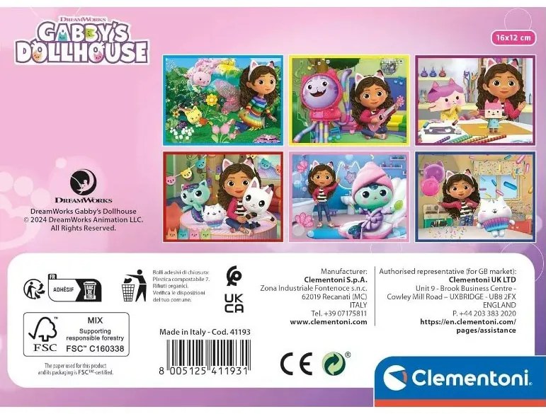 Gabby&#039;s Dollhouse Activities Cub de basm Clementoni, 12 buc