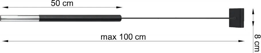 Lustră neagră/argintie din metal Asarot – Sollux