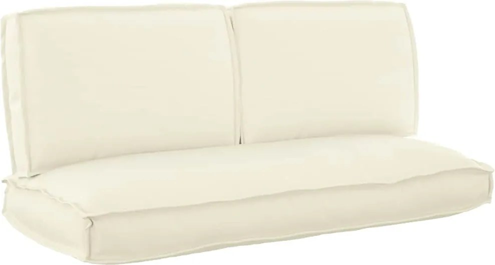 vidaXL Set de perne 3 pcs Crem Material Oxford